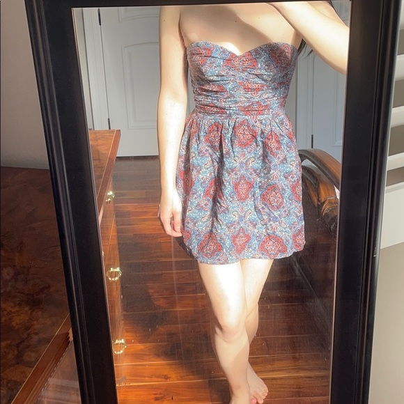 Paisley strapless boho dress-S great condition! - Picture 1 of 2